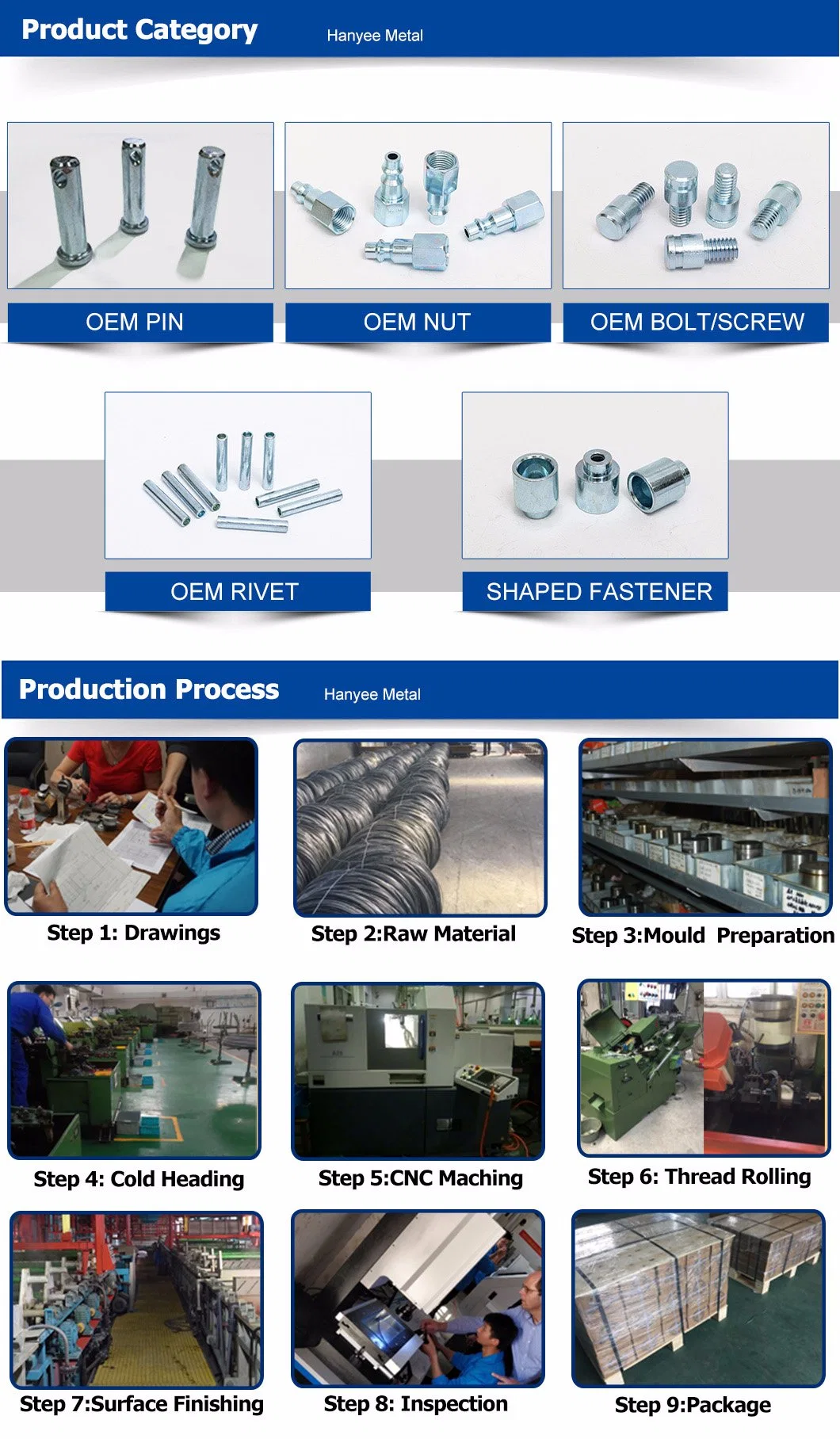 Qualified OEM Fasteners Cold-Heading Safety Cotter Pin