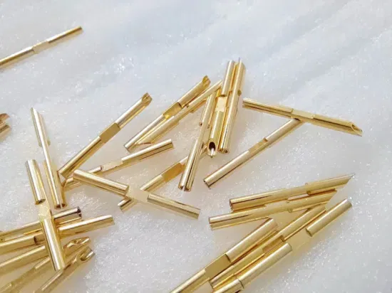 CNC Machining High Precision Metal/Steel/Aluminium/Copper Alloy/Brass Gold Plated Connector Terminal Pins/Soldering SMT Spring Loaded Pogo Pin