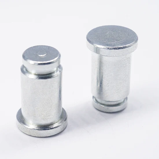 China Custom High Precision Fastener Furniture Usage Flat Head Lock Pin Carbon Steel Dowel Pin Zinc Pleated Solid Pin